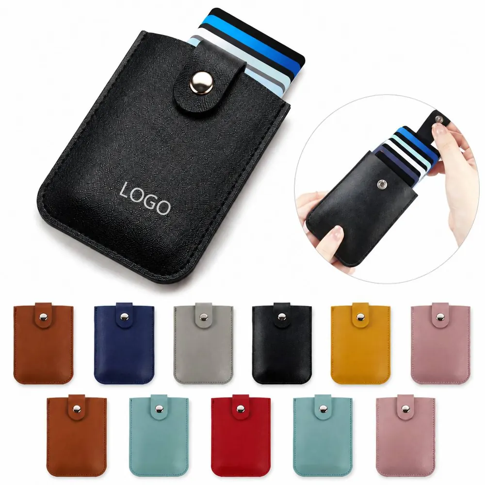 Expandable PU Leather Card Holder with Large Capacity