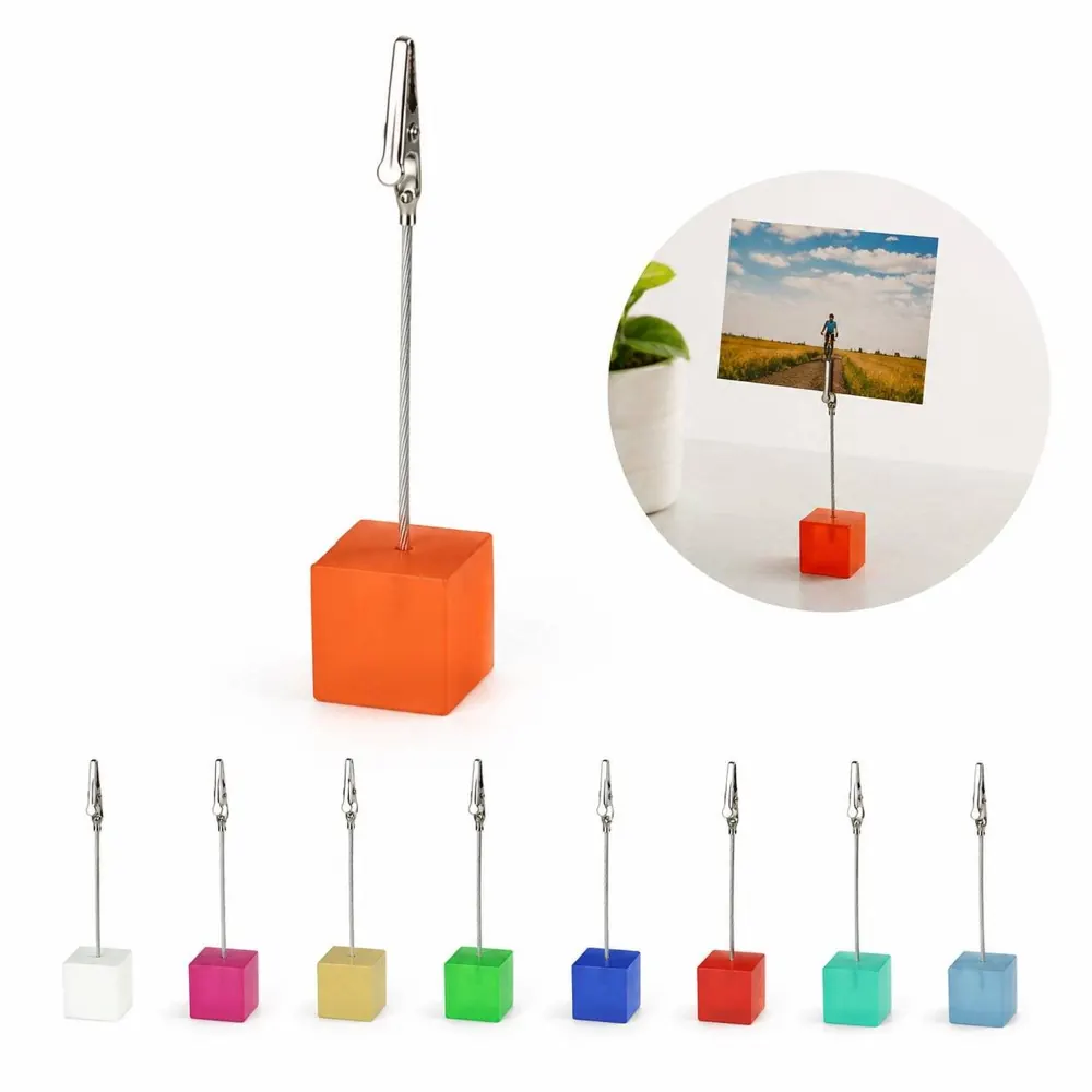 Sturdy Memo Clip Holders Stand for Desk Notes & Reminders 2