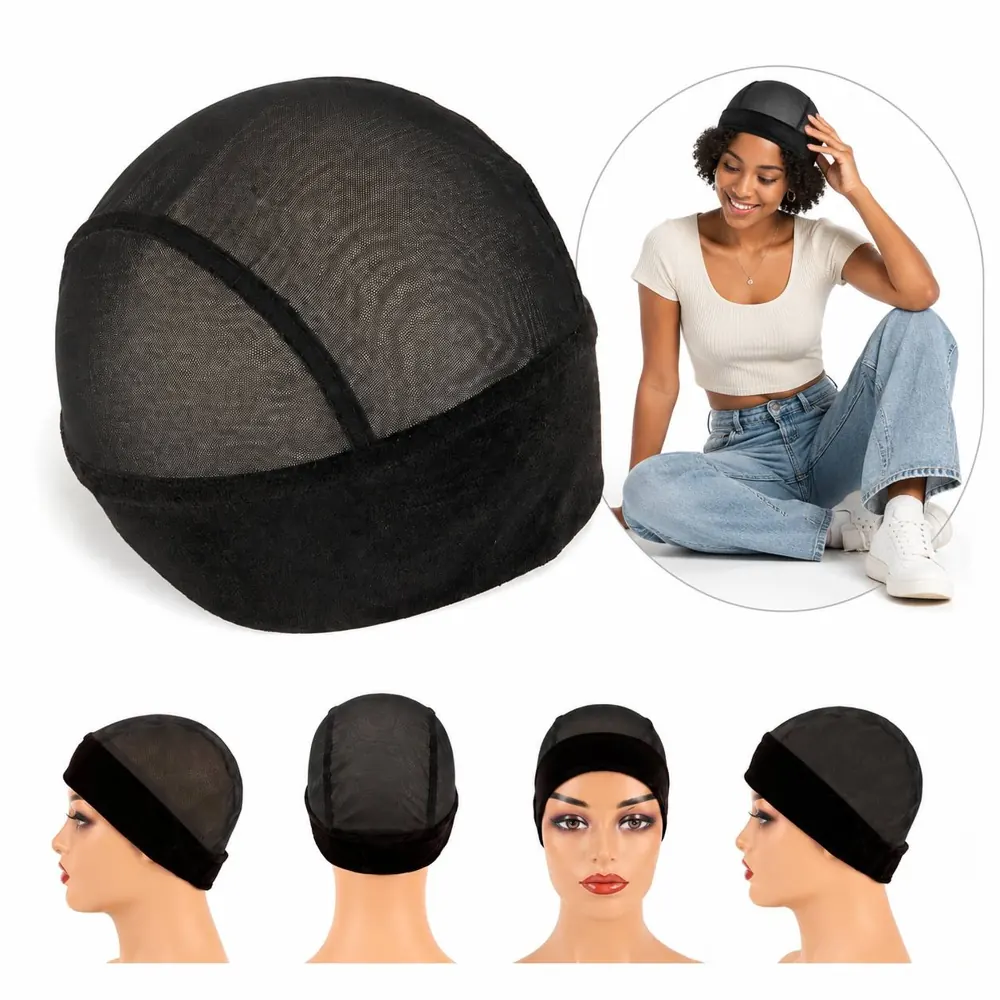 Adjustable Velvet Wig Cap for Secure Comfort Fit 2