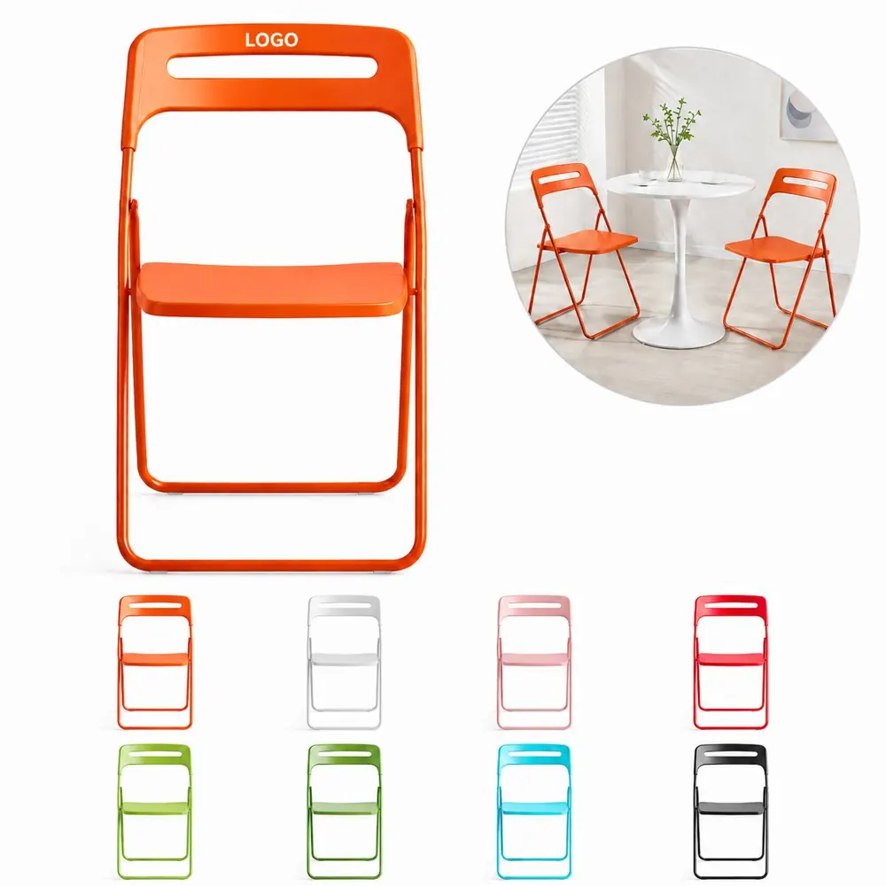 Plastic-Steel Folding Chair, Portable & Rustproof