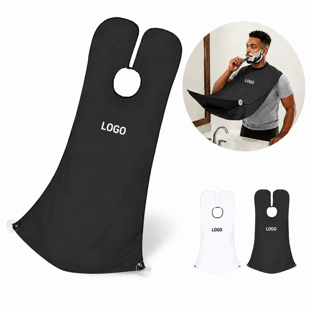 Men's Beard Shaving Bib Apron with Snap Fasteners