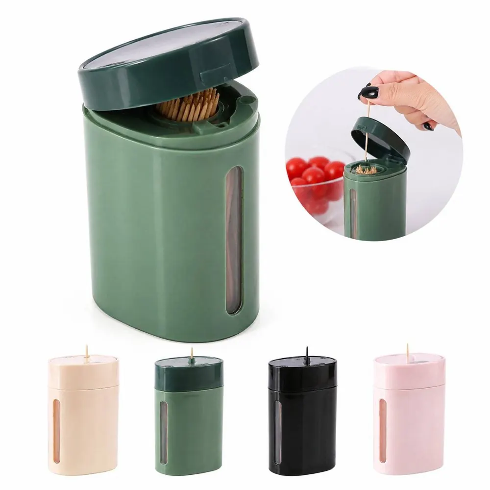 Push-Release Toothpick Case with Hygienic One-Press 2