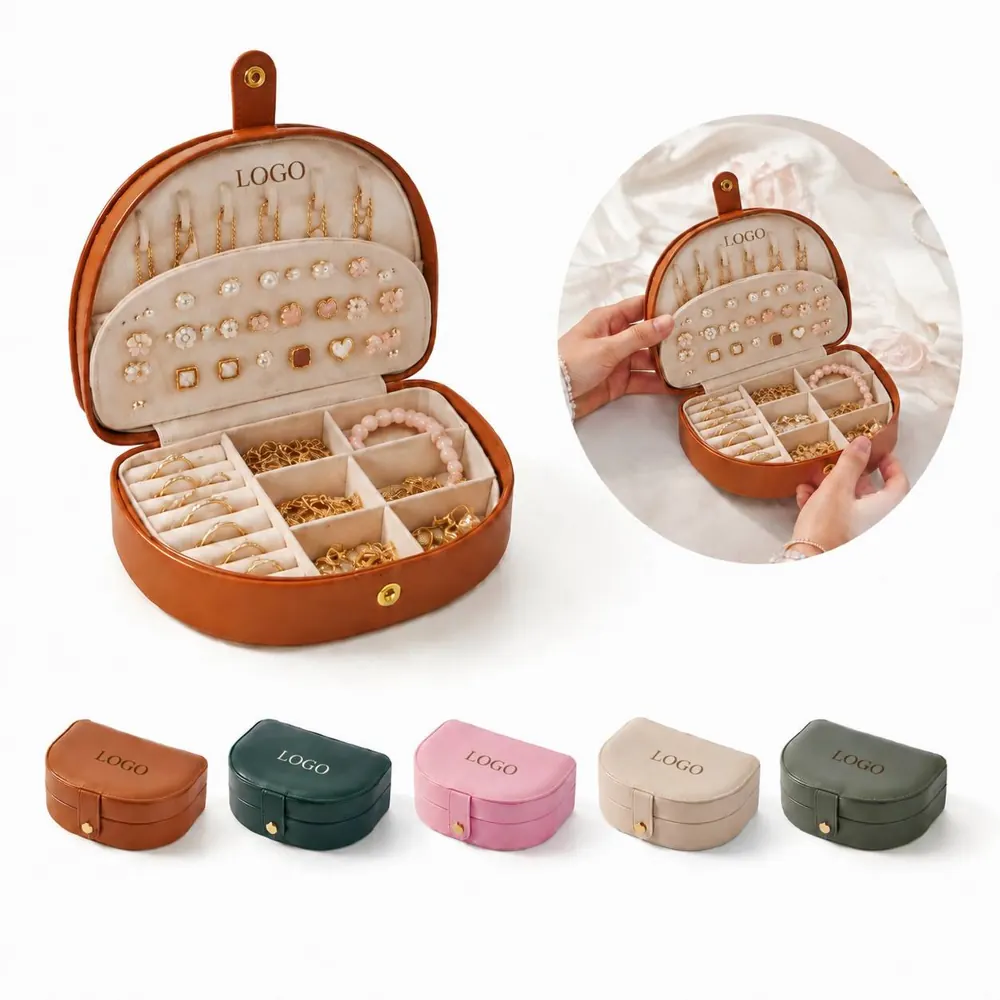 PU Leather Jewelry Storage Case with Soft Lining