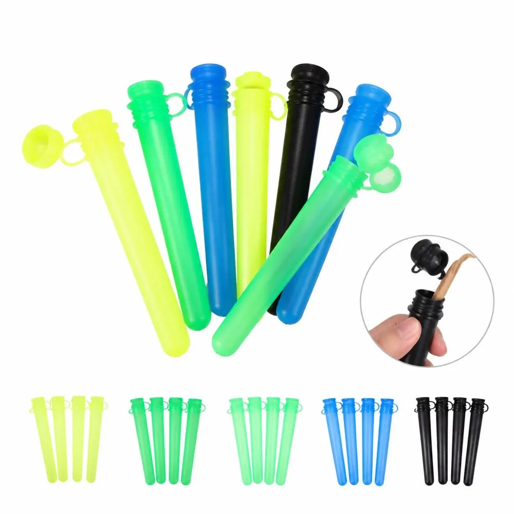 Airtight Plastic Cigarette Tube with Snap-On Cap for Travel 2