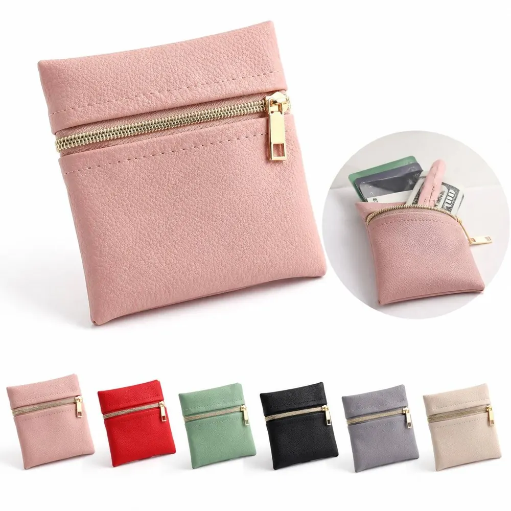 Mini PU Zipper Pouch Jewelry Organizer Travel Storage Bag 2