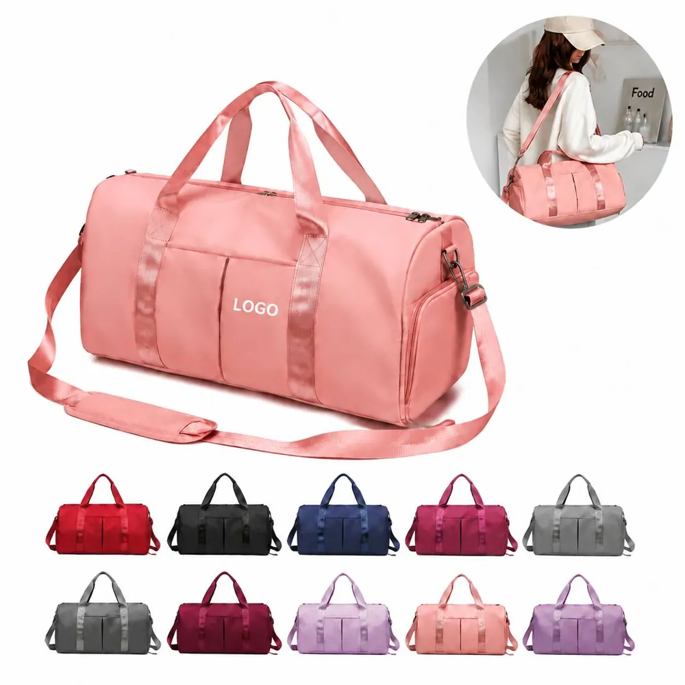 Shoe Compartment Duffel Bag with Water-Resistant Travel