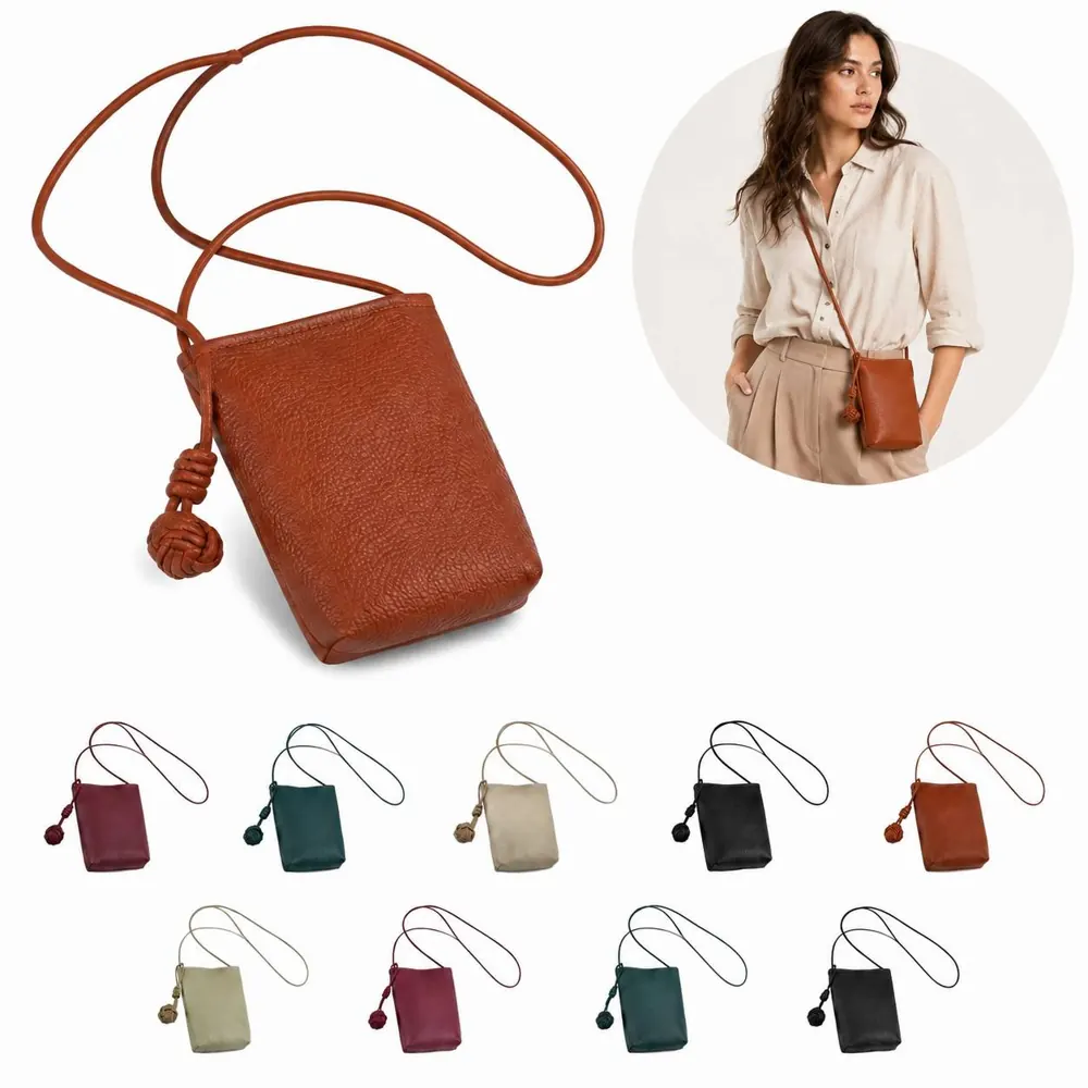 Embossed PU Leather Mini Crossbody Bag with Magnetic Closure 2