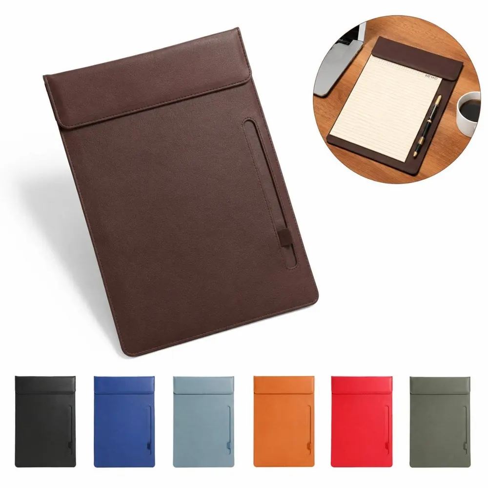 Magnetic Leather Clipboard Folder with Pen Loop 2