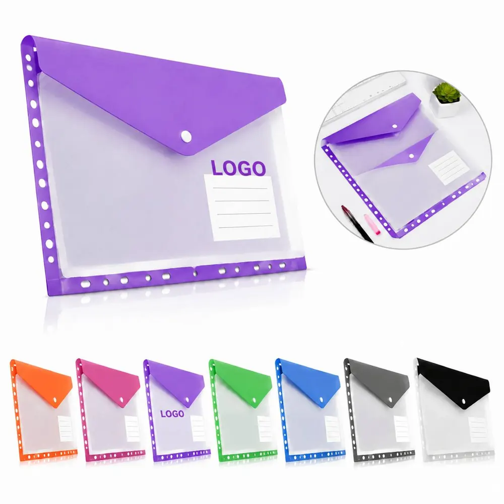 A4 Binder Folder with Label, Durable Document Organizer