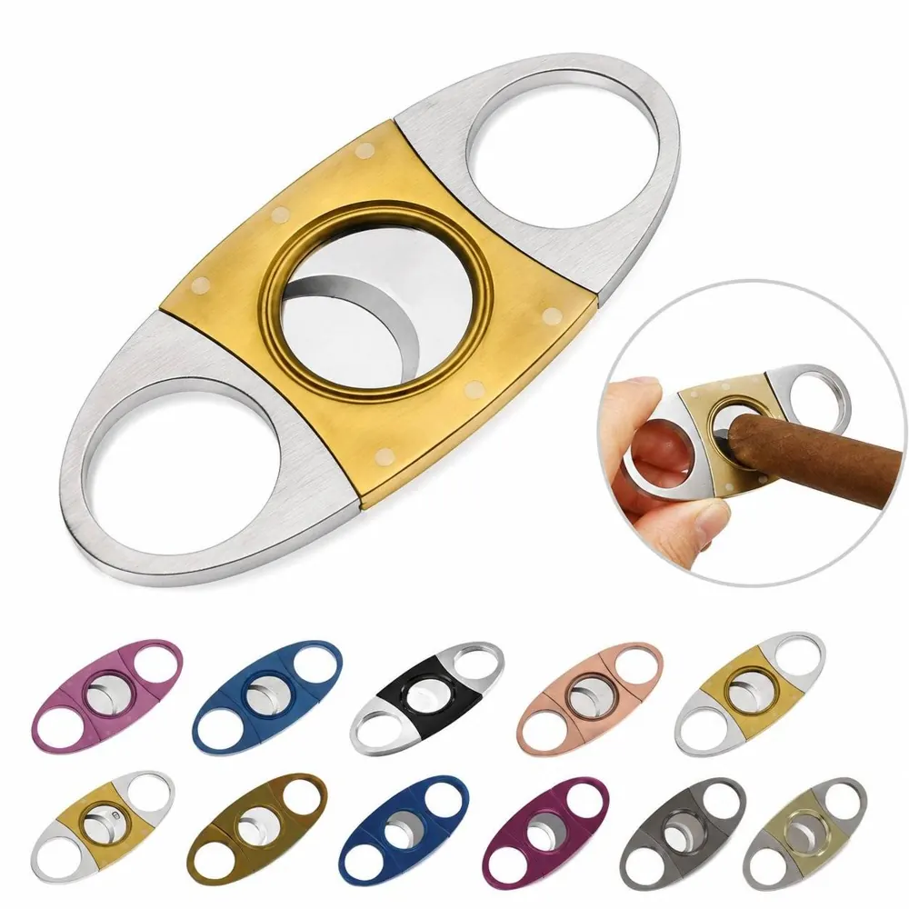 60 Gauge Dual Blade Stainless Steel Cigar Cutter 2