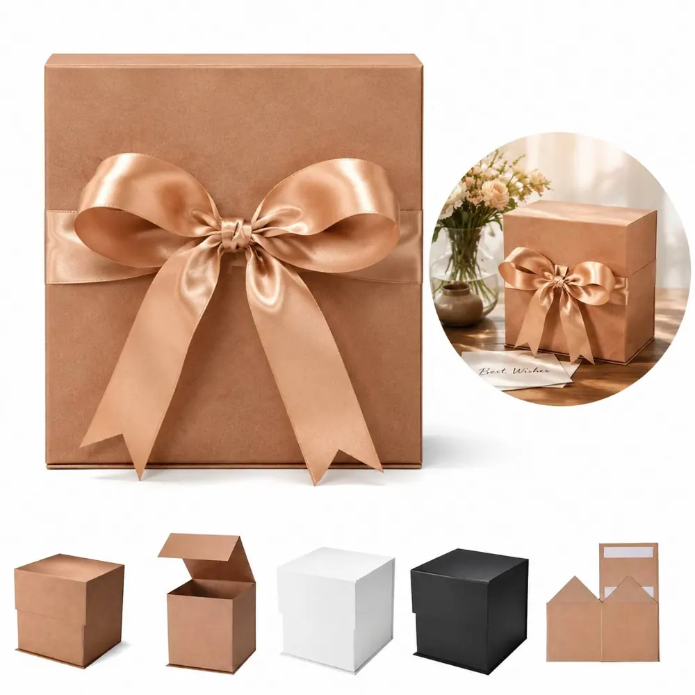 Magnetic Collapsible A6 Gift Box with Cube Design 2