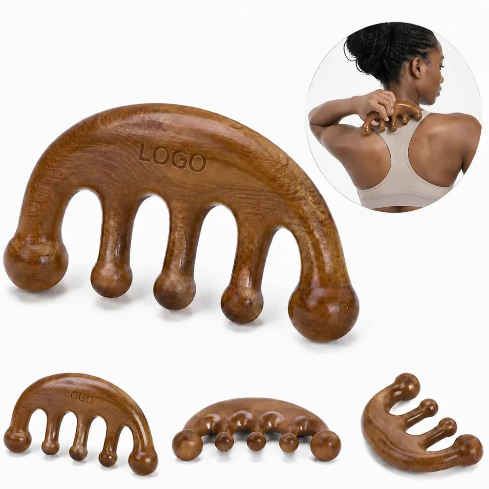 Handcrafted Wooden Massage Comb for Scalp Relaxation
