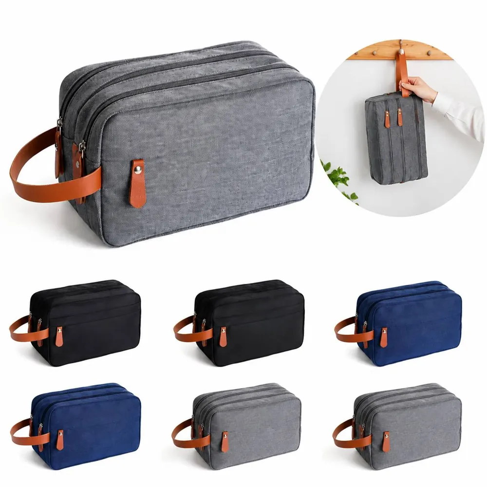 Men's Double-Layer Water-Resistant Travel Toiletry Bag 2