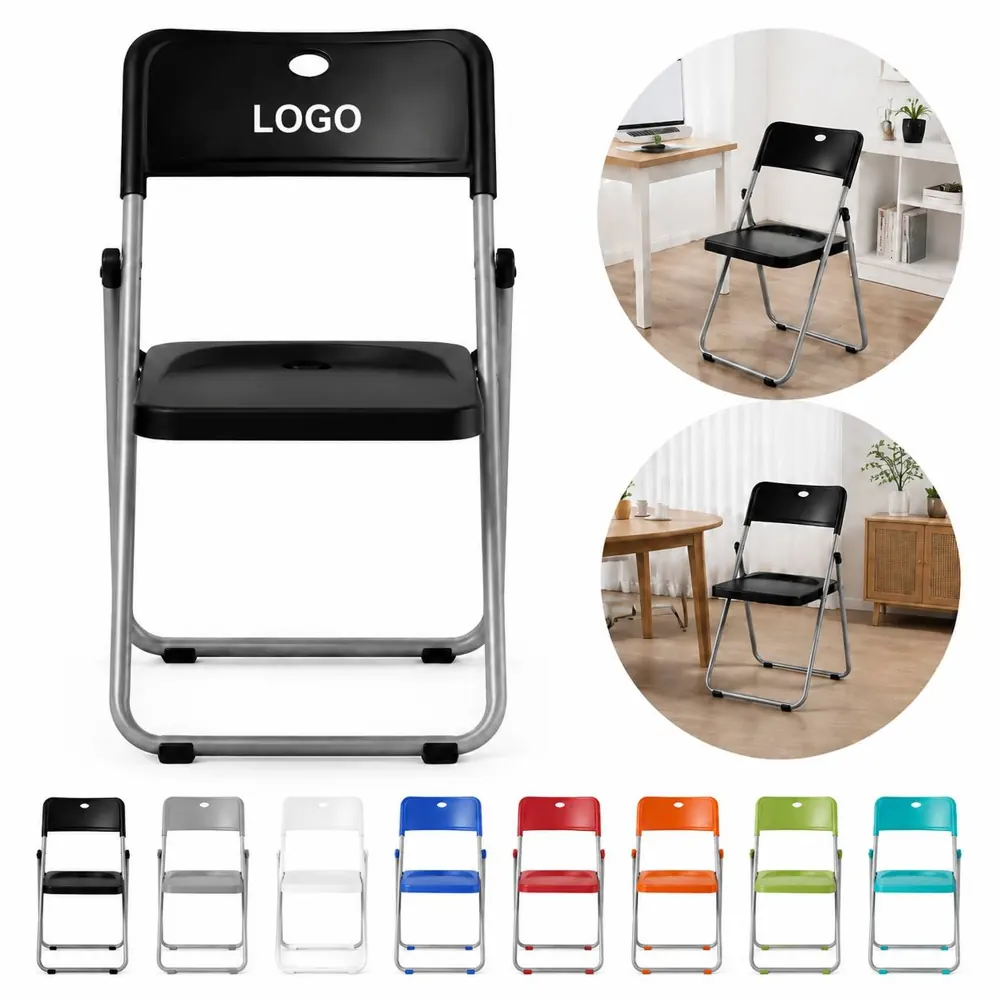 Reinforced Carbon Steel Folding Chair with Backrest