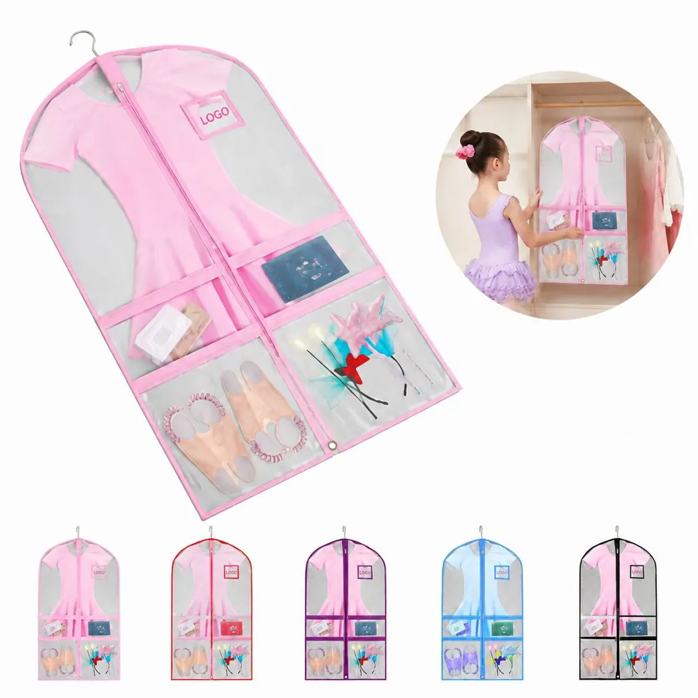 Clear PVC Dance Costume Garment Bags with Zipper