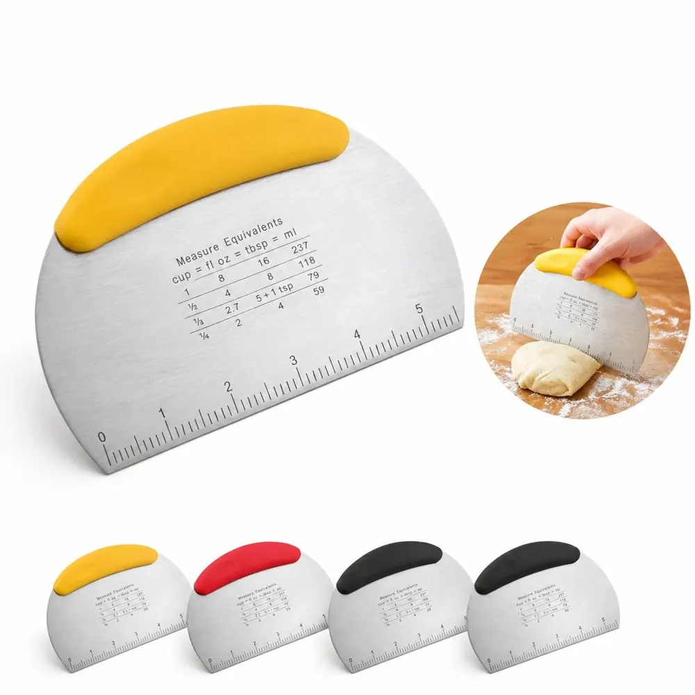 Stainless Steel Dough Scraper with Ergonomic Handle 2