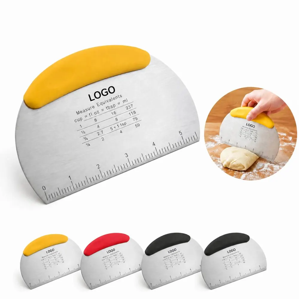 Stainless Steel Dough Scraper with Ergonomic Handle