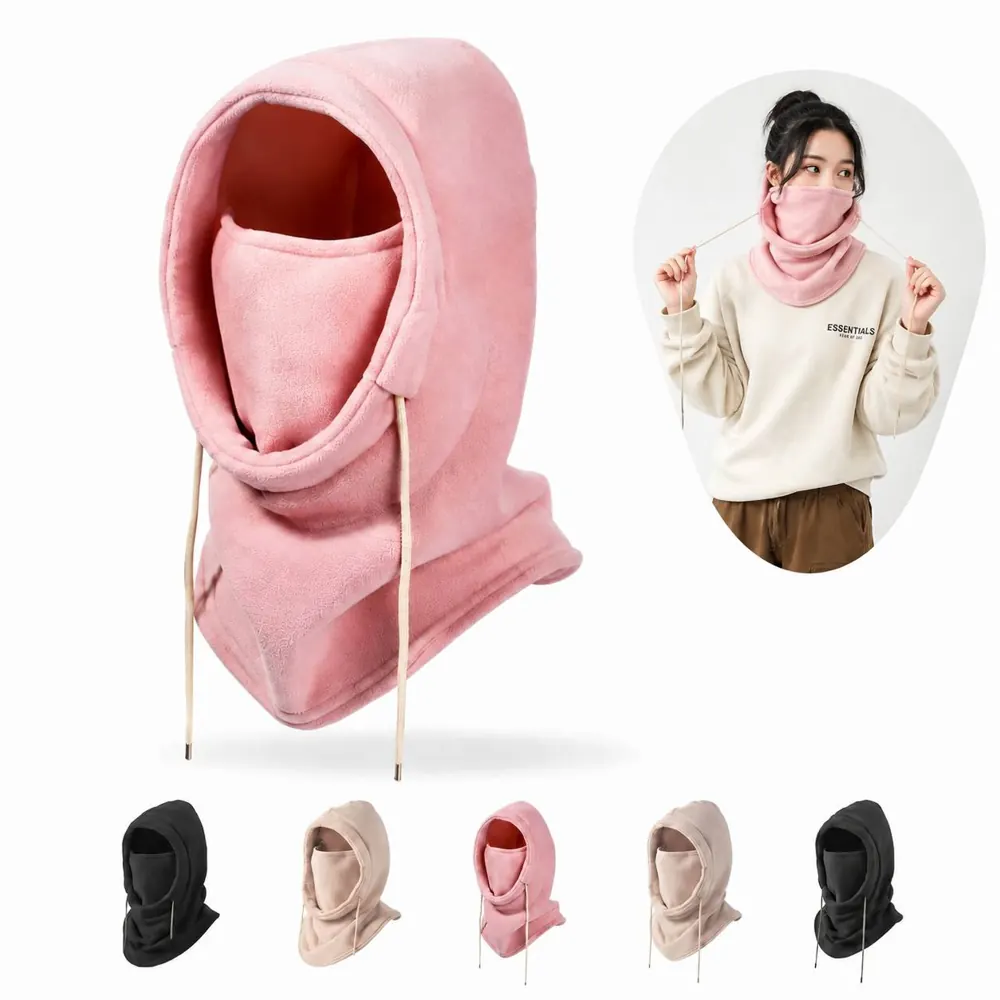 Windproof Double-Layer Fleece Cycling Head Cover 2
