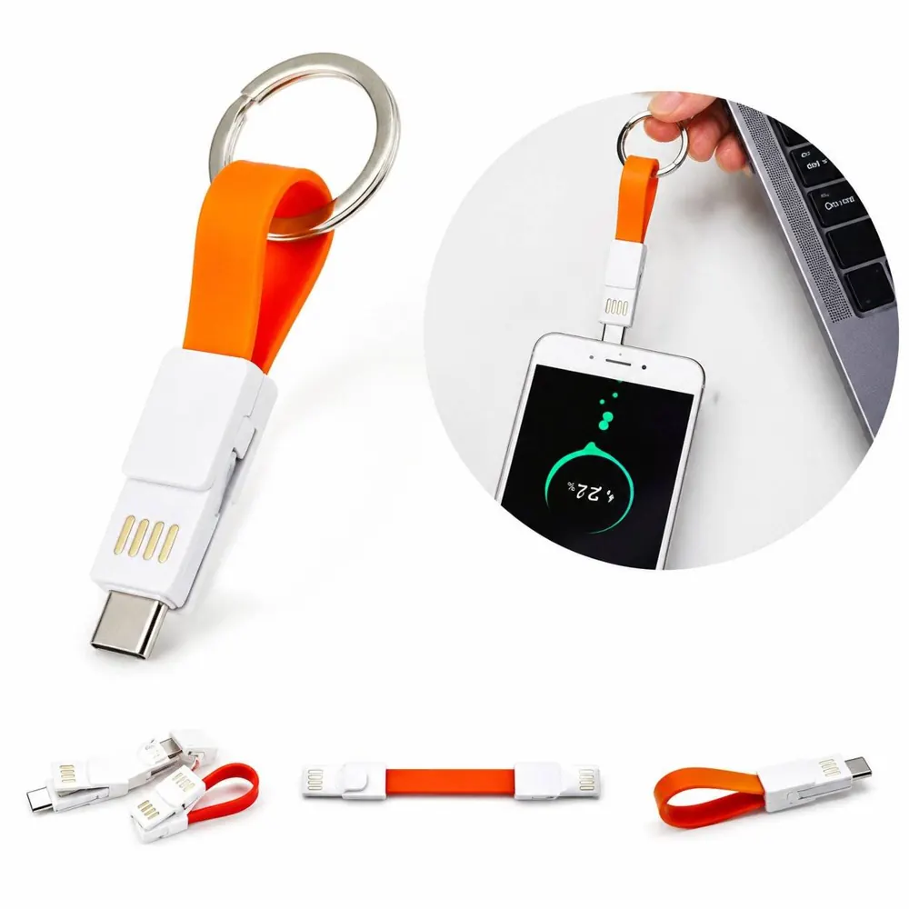 3-in-1 Magnetic Foldable Keychain Charger Cable 2
