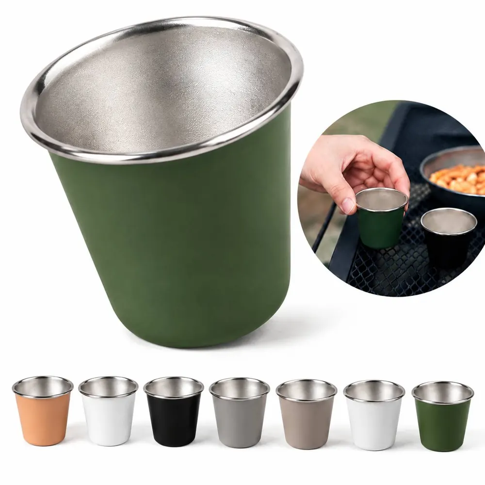 50ML Stackable Stainless Steel Beer Mug for Travel 2