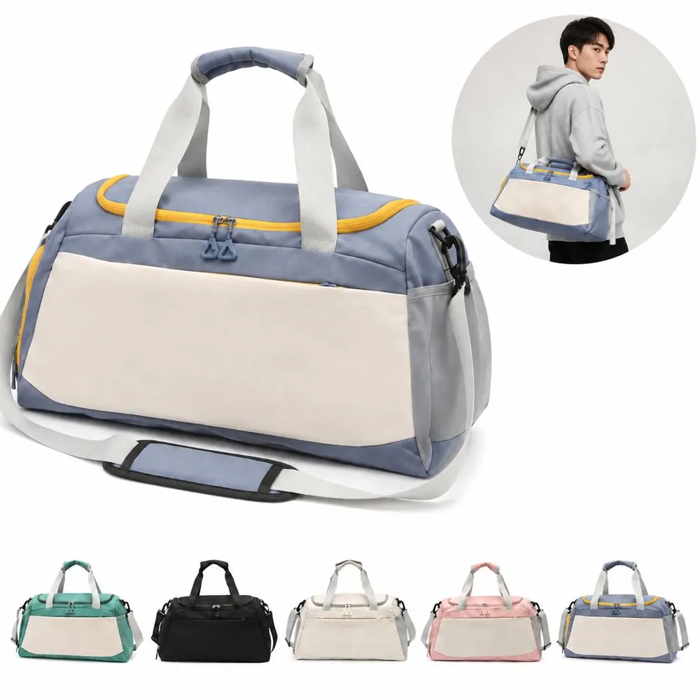 Large-Capacity Trolley Sleeve Travel Bag with Color-Block 2