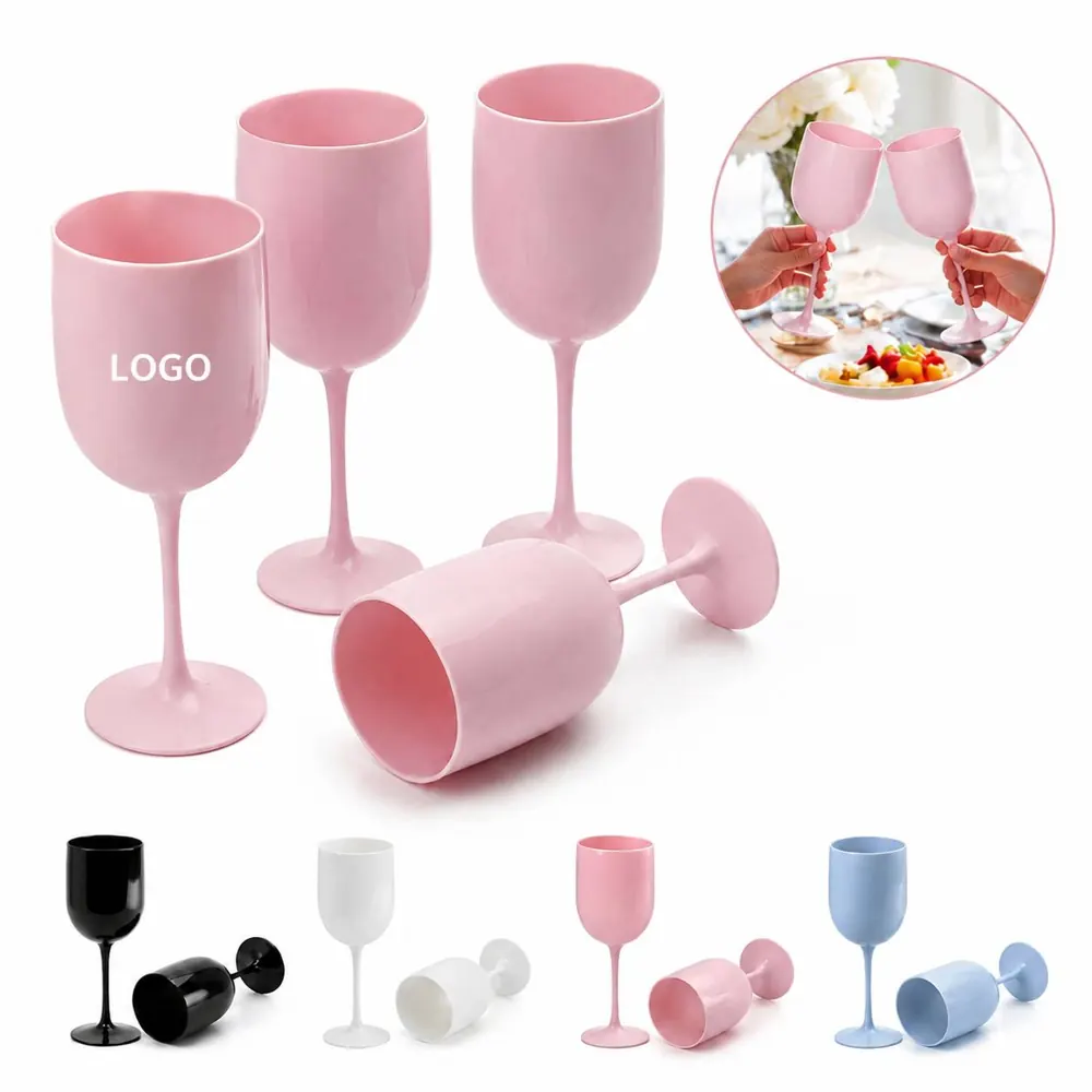 Shatterproof Reusable Plastic Wine Glasses for Parties