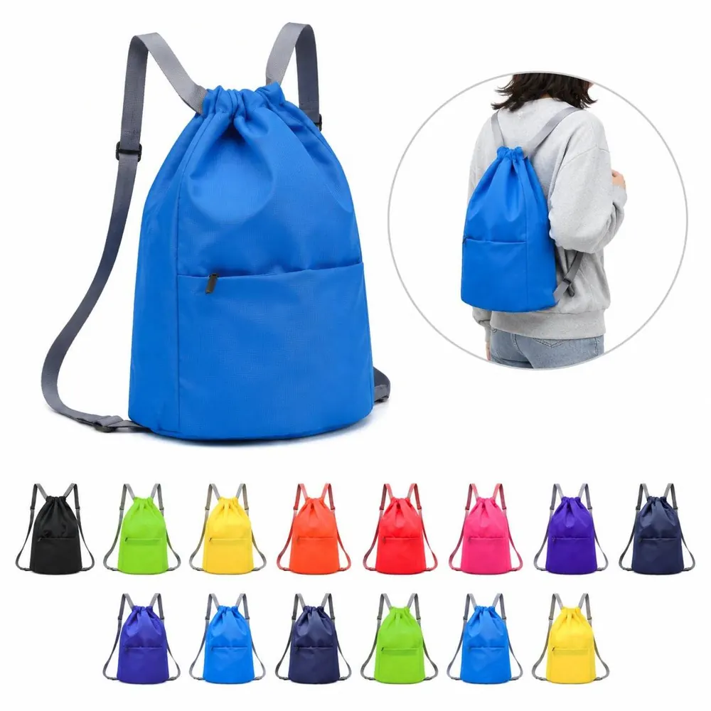 Multicolor Drawstring Backpack Lightweight Everyday Carry 2
