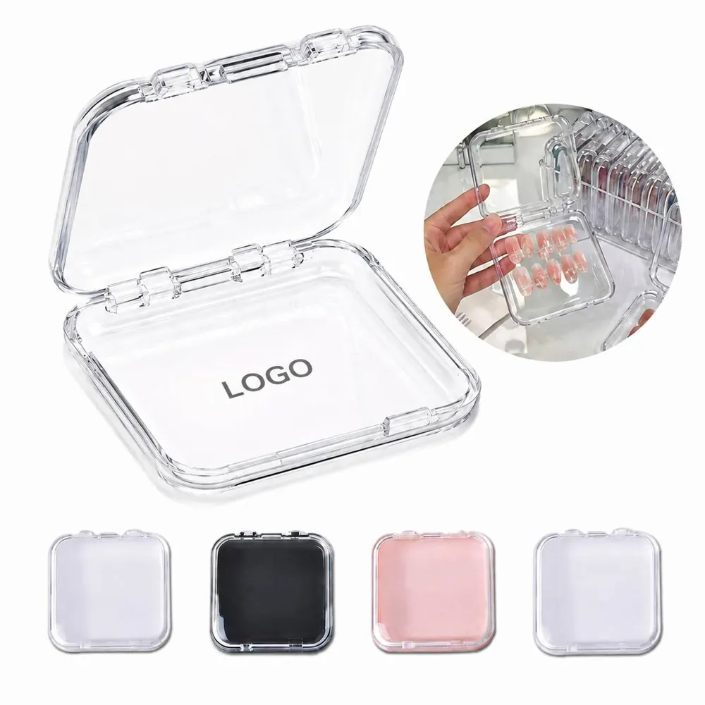 Clear Nail Polish Storage Box with Adjustable Dividers