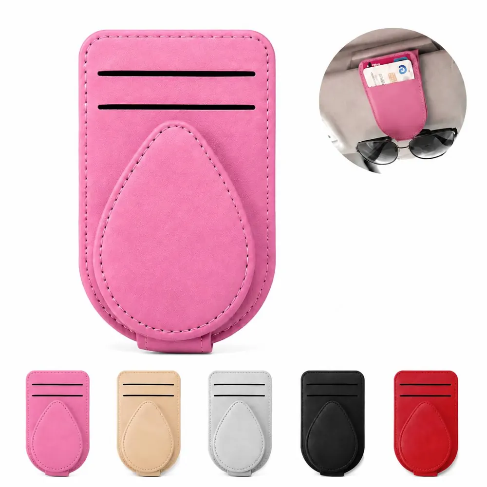 PU Sunglass & Card Visor Holder with Secure Multi-Slot 2