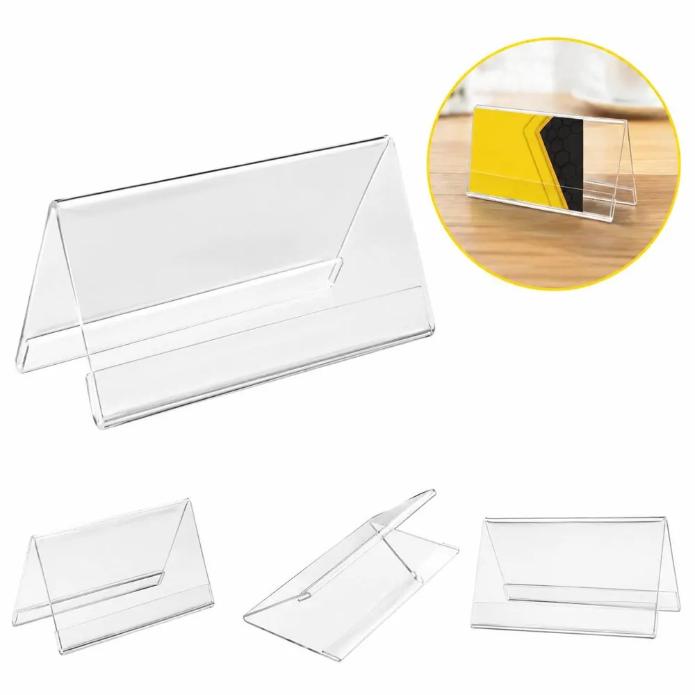 V-Shaped Double-Sided Acrylic Desk Name Plate for Office 2