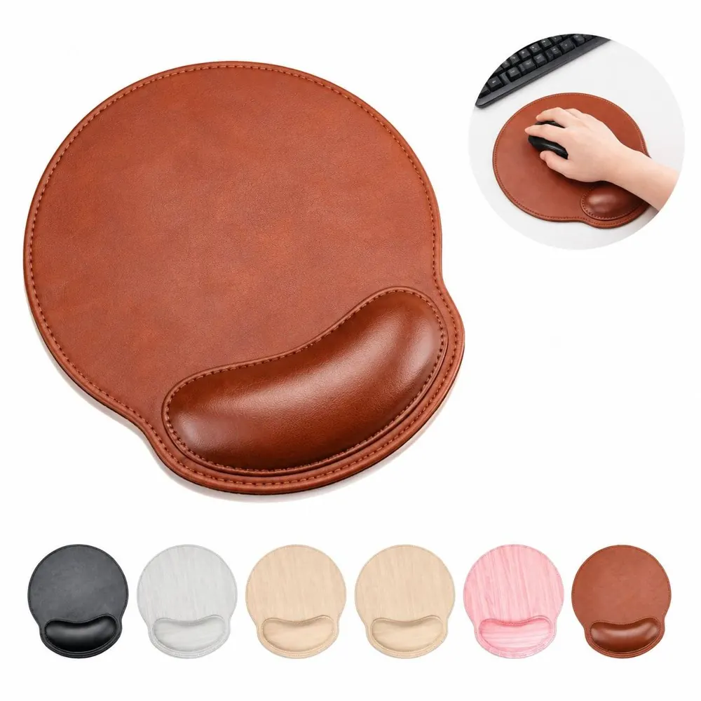Memory Foam Wrist Rest Mouse Pad with Non-Slip PU Leather 2