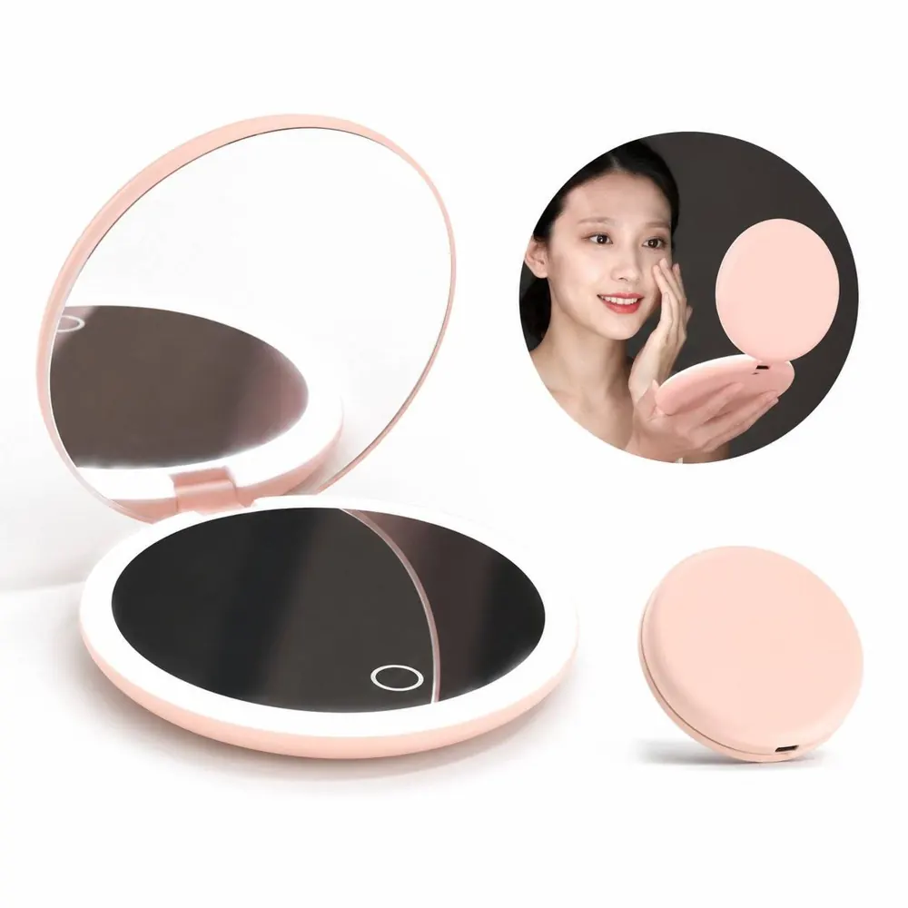 2X Magnifying Mirror with Rechargeable Light for Precise 2