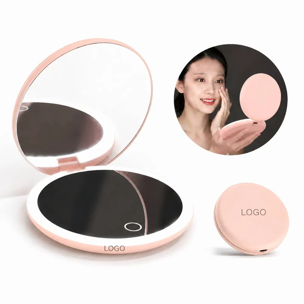 2X Magnifying Mirror with Rechargeable Light for Precise