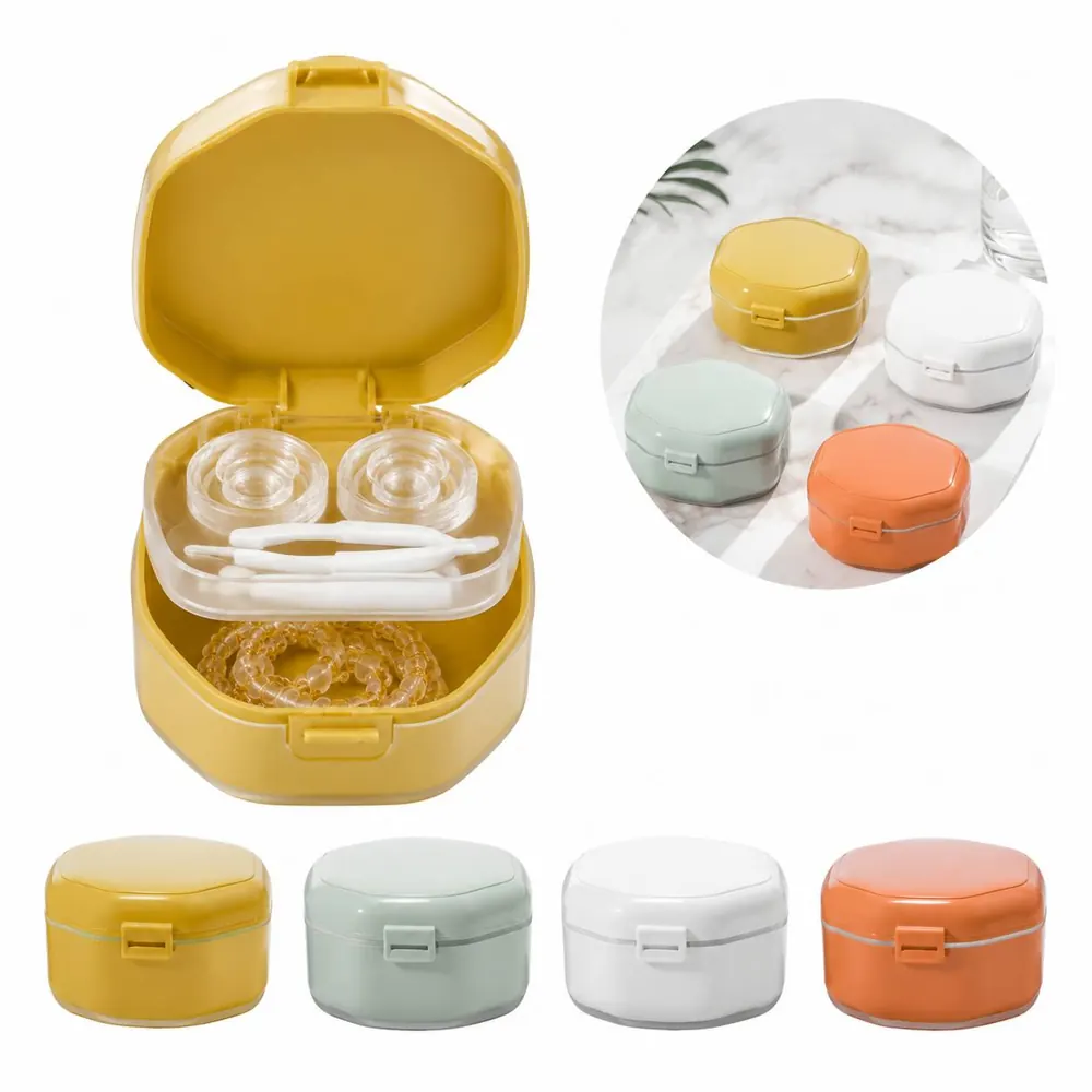 Leakproof Double Layer Denture Box with Drain Tray 2