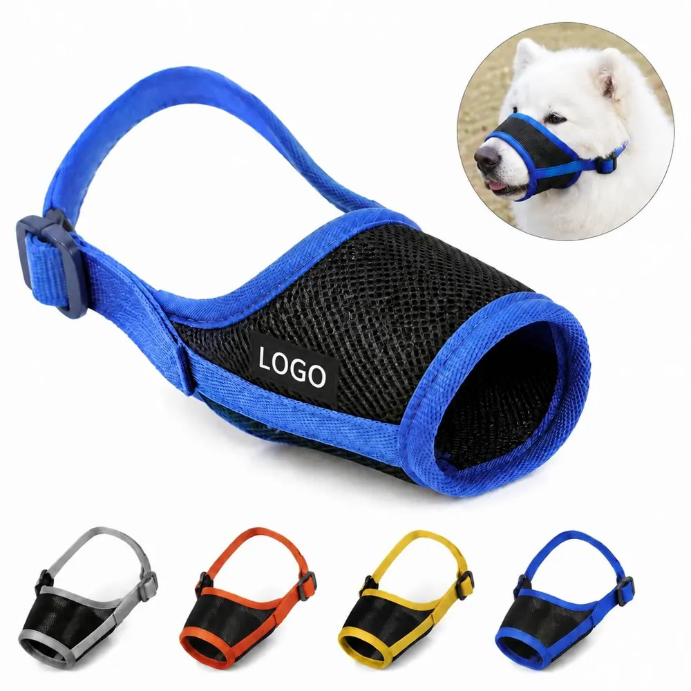 Breathable Adjustable Dog Muzzle with hook-and-loop for Safe Fit