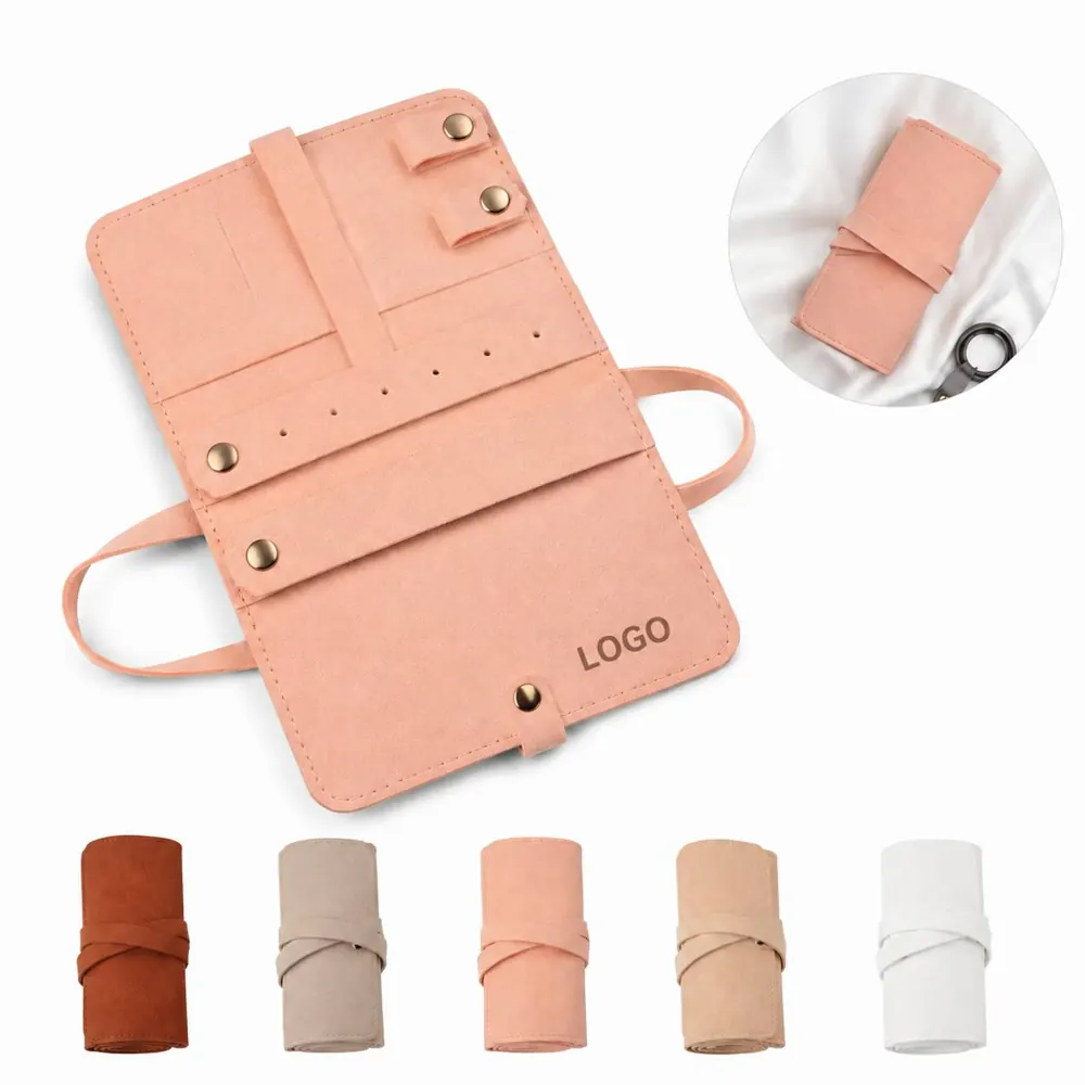 Foldable Travel Jewelry Organizer Pouch with Secure Closures