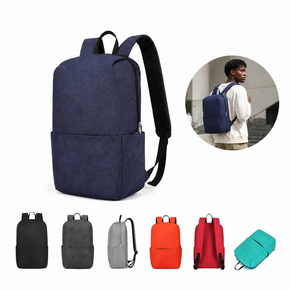 Lightweight Oxford Backpack with Mesh Side Pockets 2