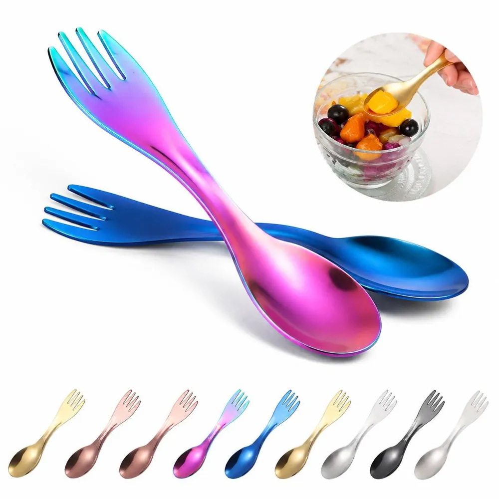 2-in-1 Stainless Steel Spork for Travel & Camping 2