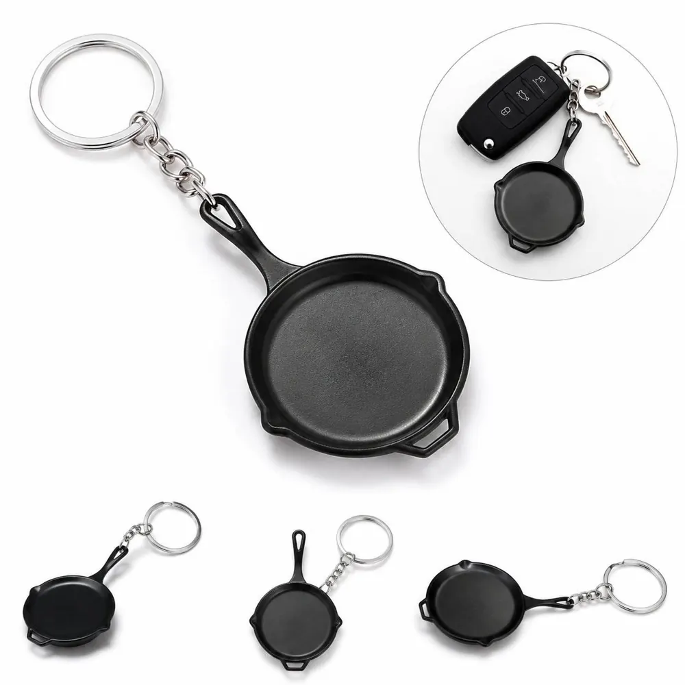 Customizable Flat Metal Keychain with Split Ring 2