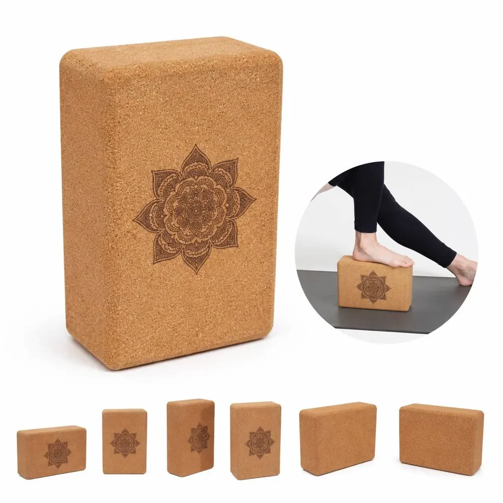 Natural Cork Yoga Block with High-Density Eco-Friendly 2