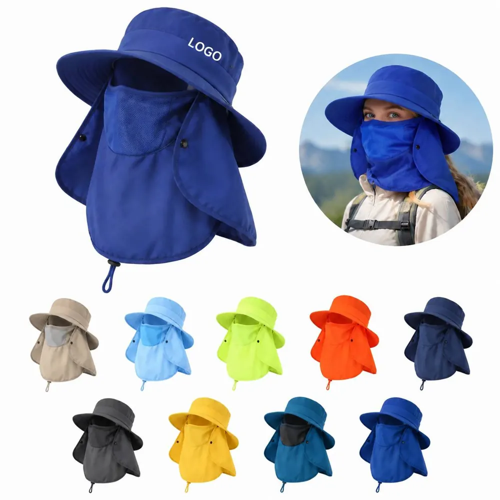 UPF 50+ 3-in-1 Sun Protection Hat with Detachable Neck Flap