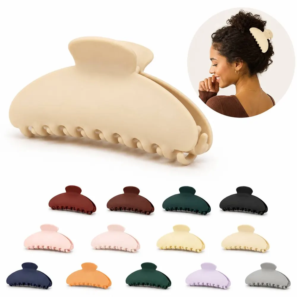 Frosted Hair Claw Clip for Thick Hair, Non-Slip Matte Finish 2
