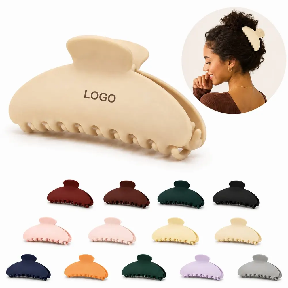 Frosted Hair Claw Clip for Thick Hair, Non-Slip Matte Finish