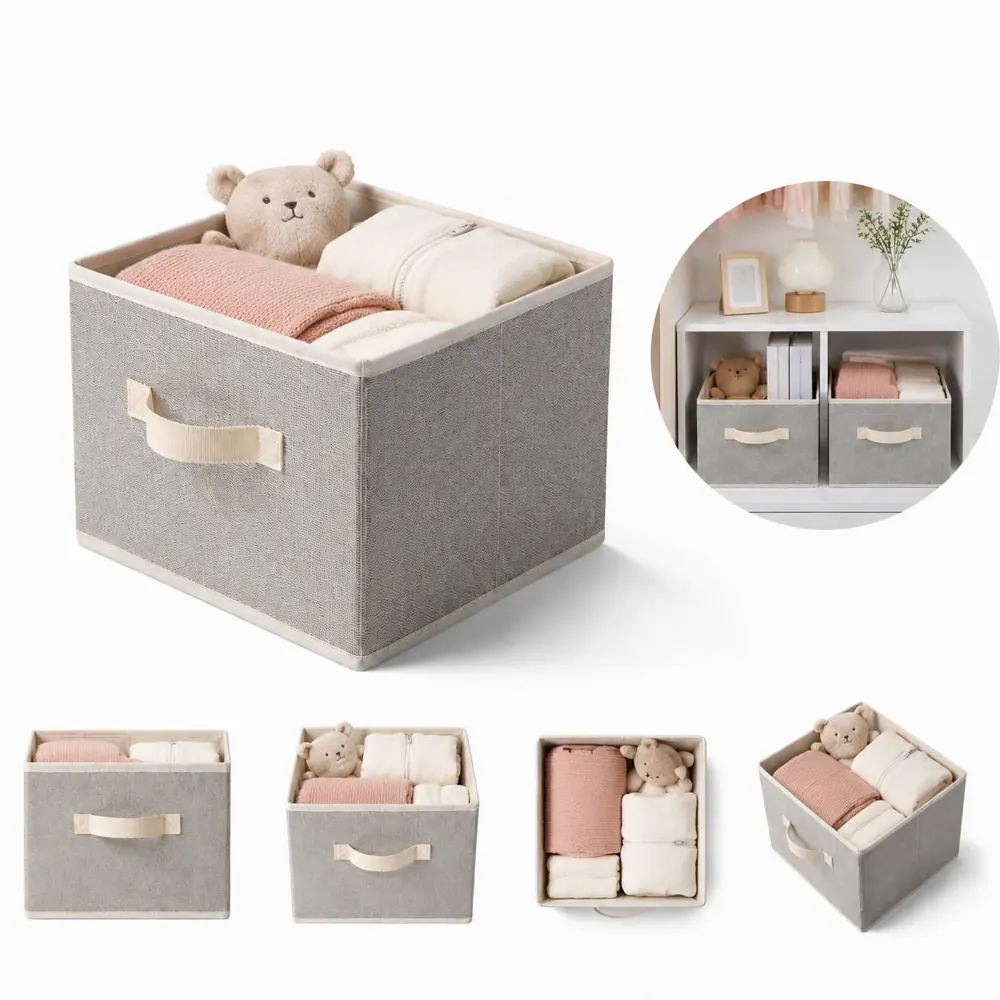 16L Foldable Storage Cubes, Collapsible Organizer for Home 2