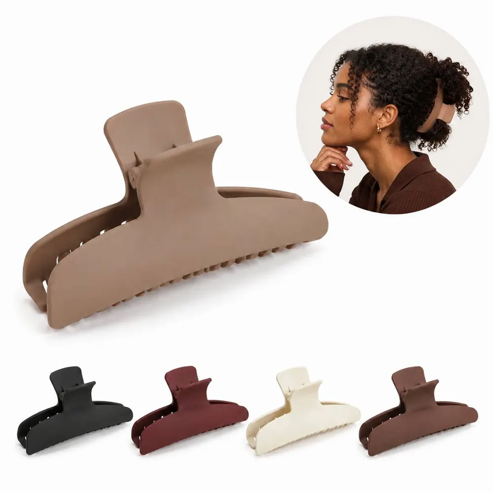 Frosted Non-Slip Hair Claw Clip for Women, Sturdy Hold 2