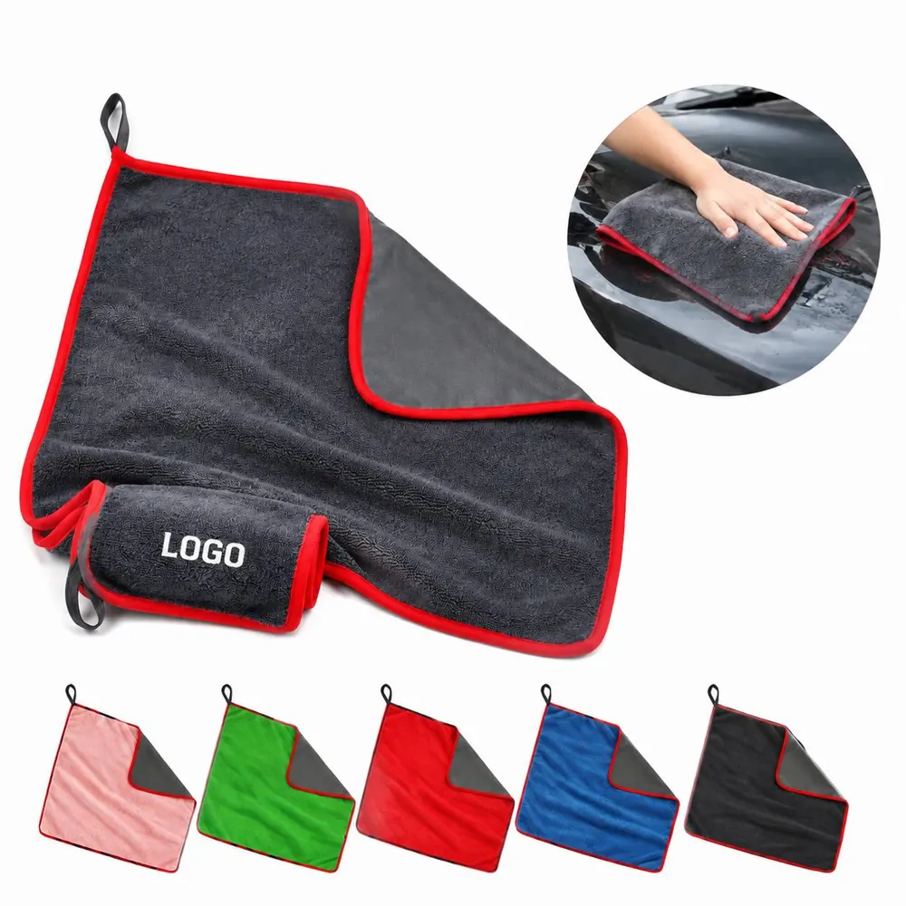 Dual-Sided Microfiber Car Towel for Drying, Buffing