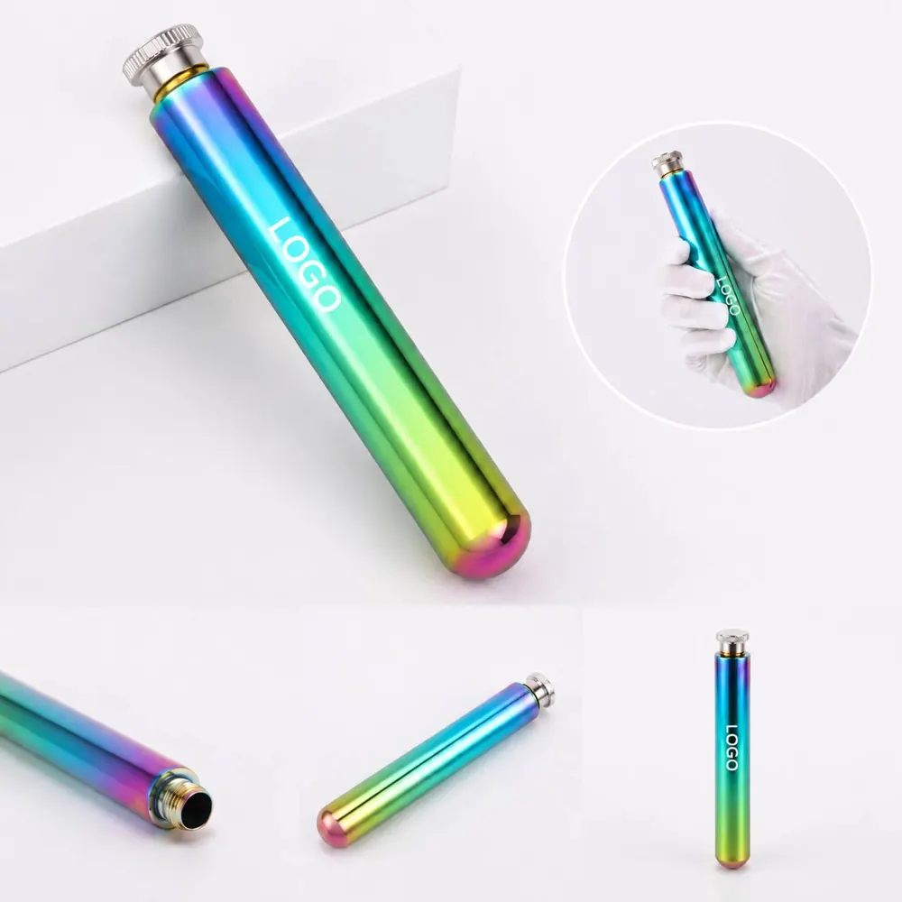 Stainless Steel Mini Hip Flask, Leak-Proof Screw Cap