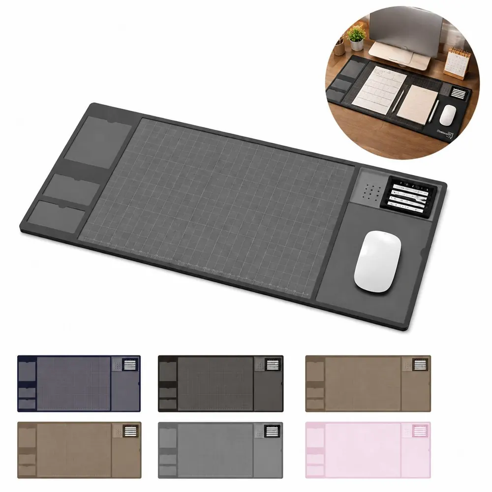 Multifunctional PU Mouse Pad with Non-Slip Base and Wrist 2