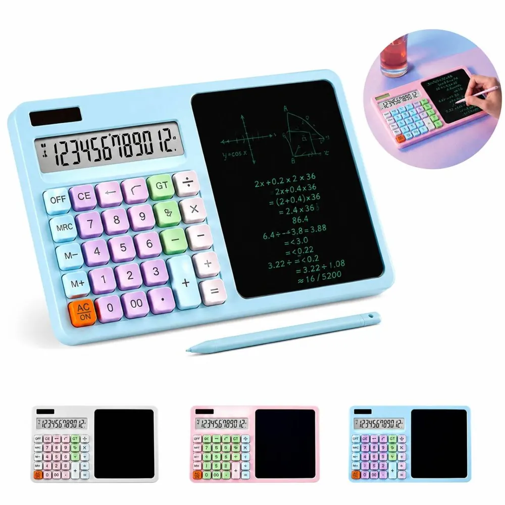 LCD Writing Pad Calculator with Reusable Electronic Screen 2