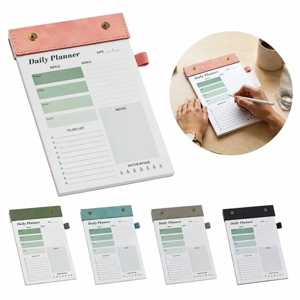 Faux Leather Snap Planner with Durable Leatherette Cover 2